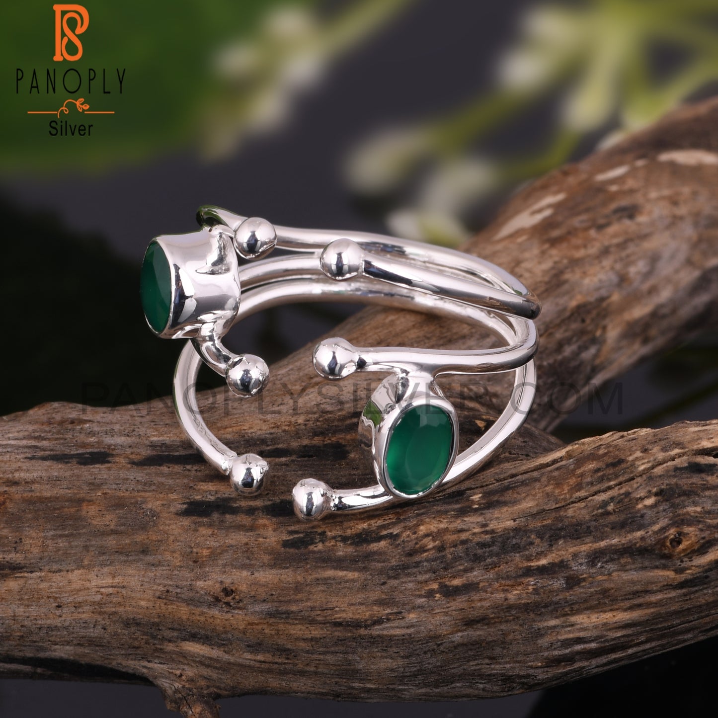 Green Onyx 925 Sterling Silver Ring