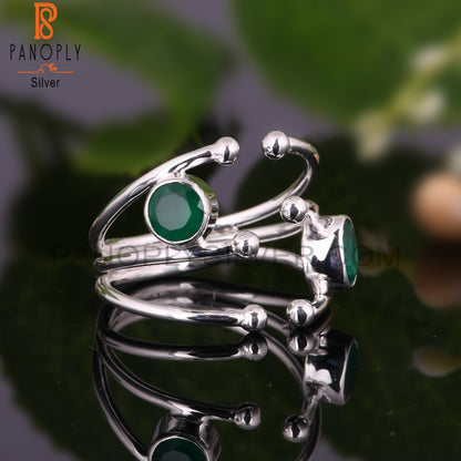 Green Onyx 925 Sterling Silver Ring
