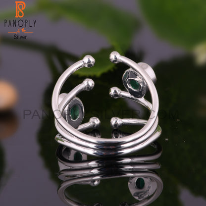 Green Onyx 925 Sterling Silver Ring