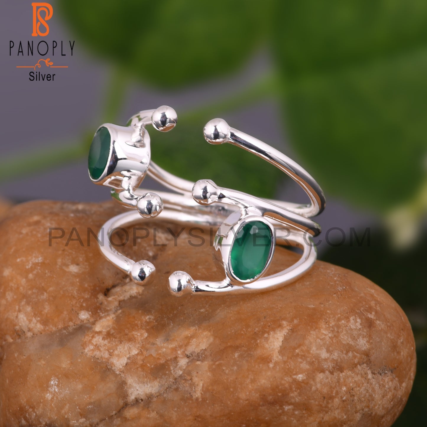 Green Onyx 925 Sterling Silver Ring