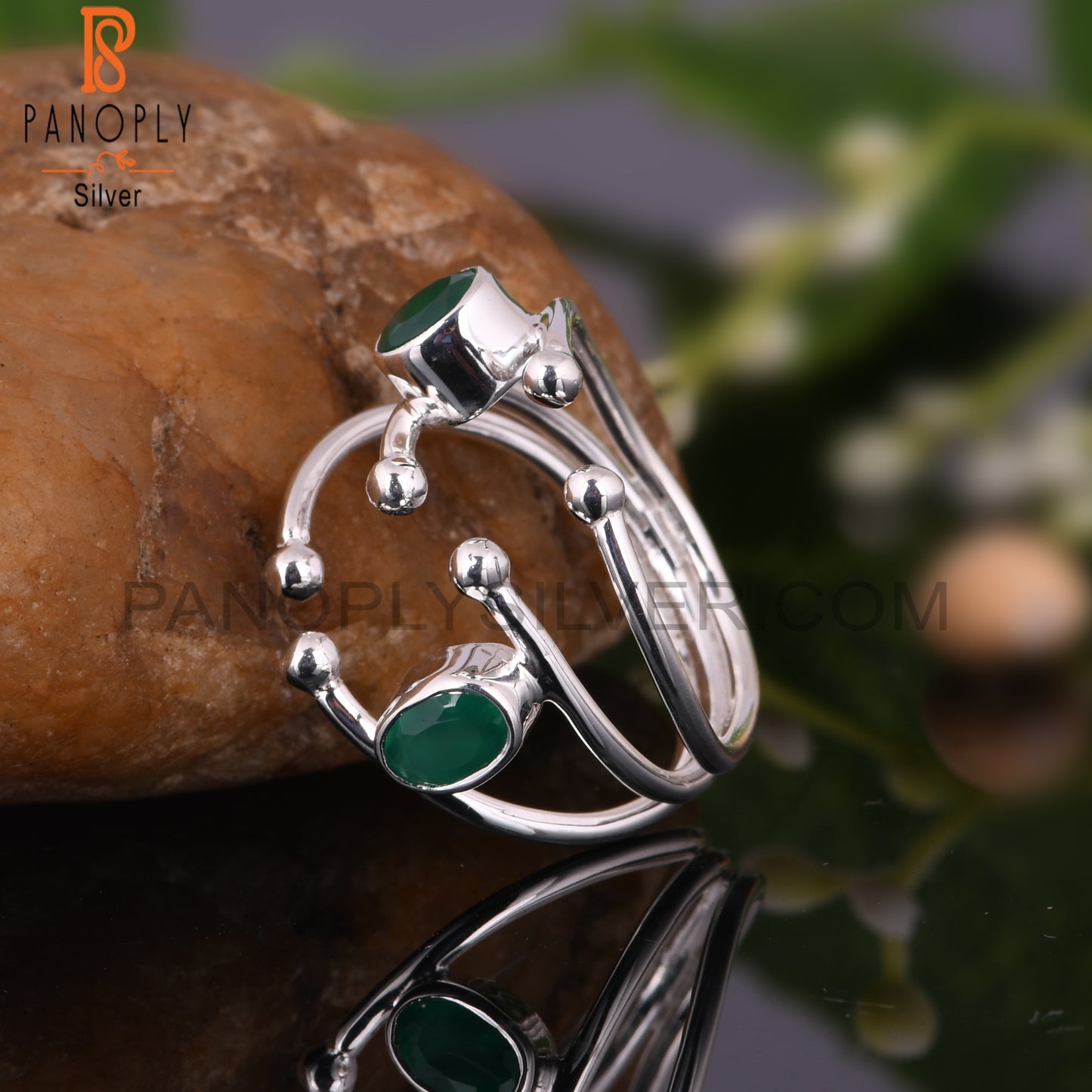 Green Onyx 925 Sterling Silver Ring