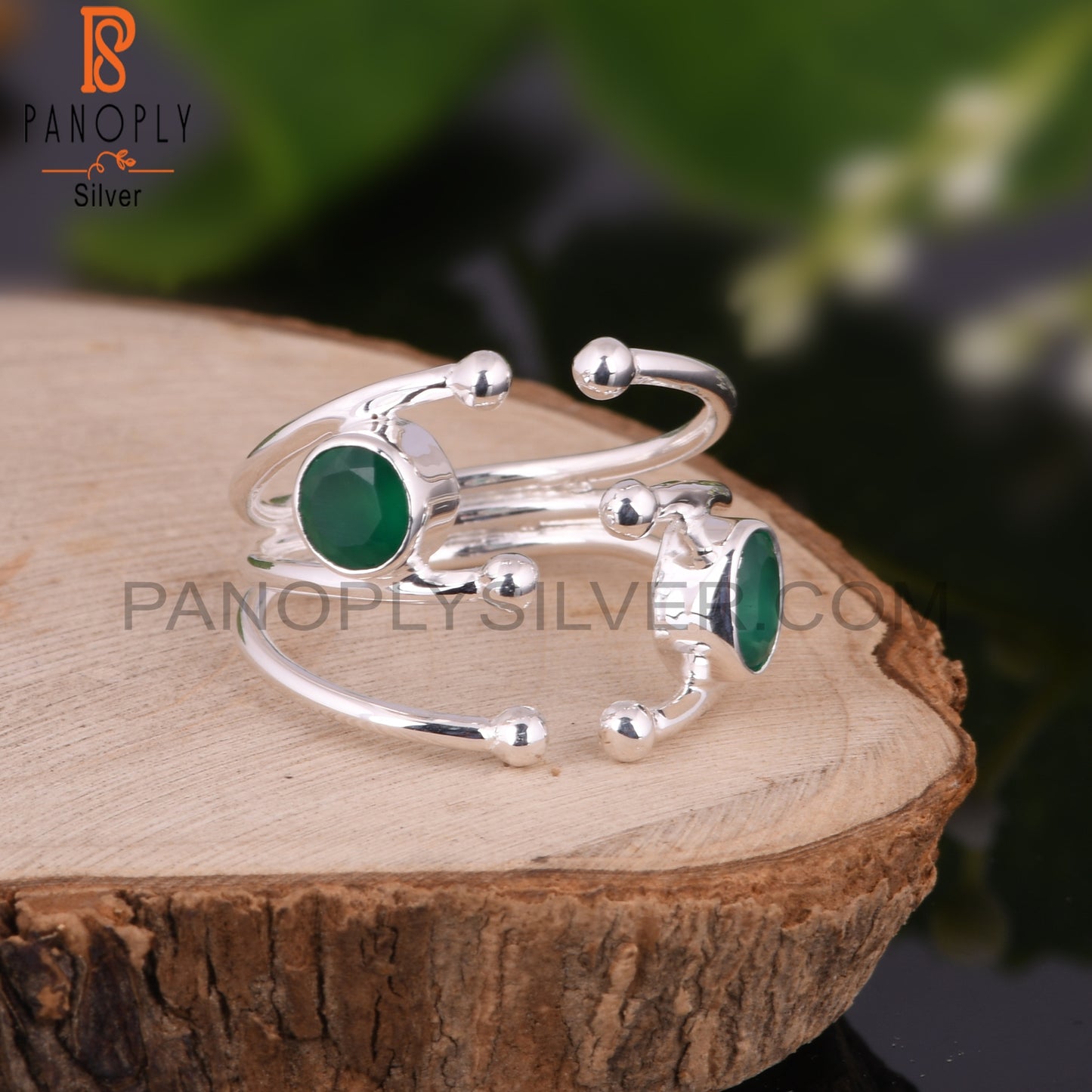 Green Onyx 925 Sterling Silver Ring