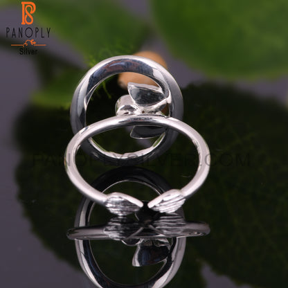 Stylish Amethyst Round Shape 925 Sterling Silver Ring