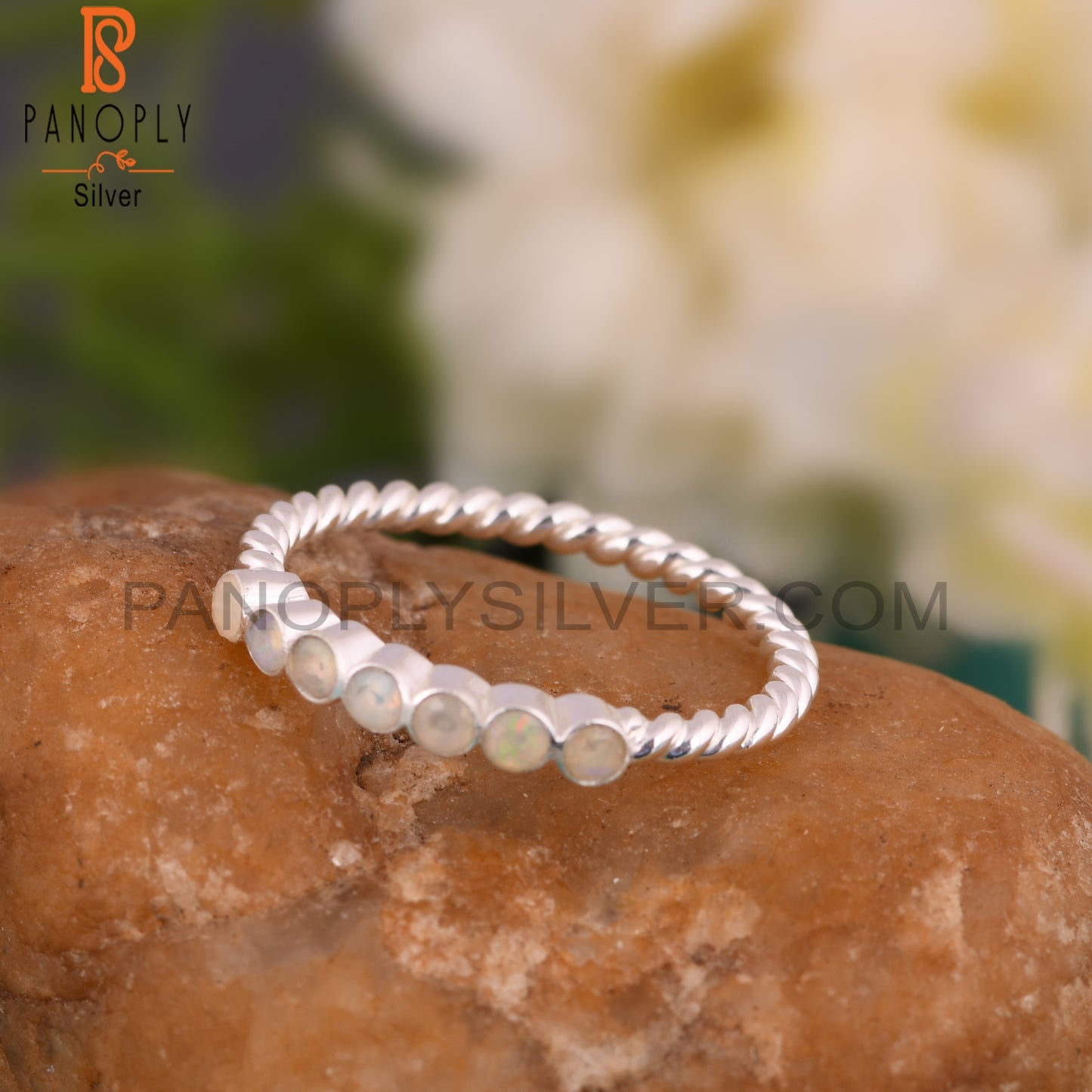 Ethiopian Opal Casual 925 Sterling Silver Ring