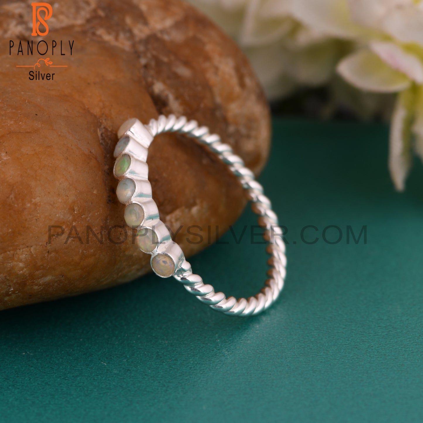 Ethiopian Opal Casual 925 Sterling Silver Ring