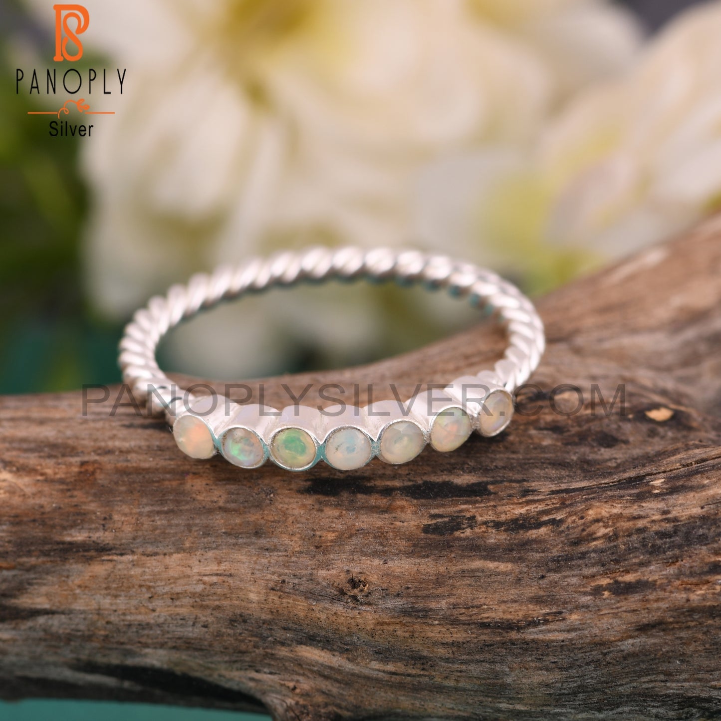 Ethiopian Opal Casual 925 Sterling Silver Ring