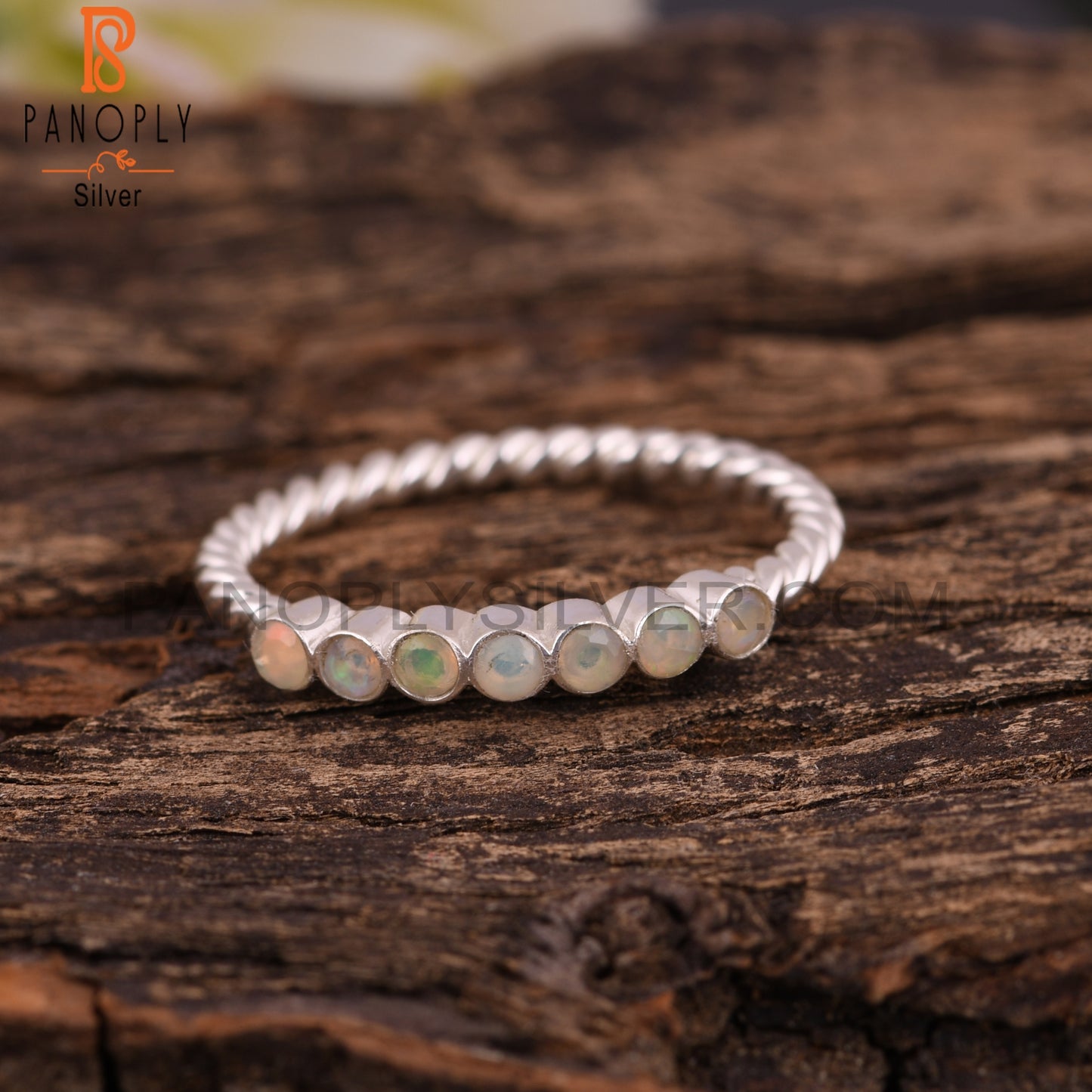 Ethiopian Opal Casual 925 Sterling Silver Ring