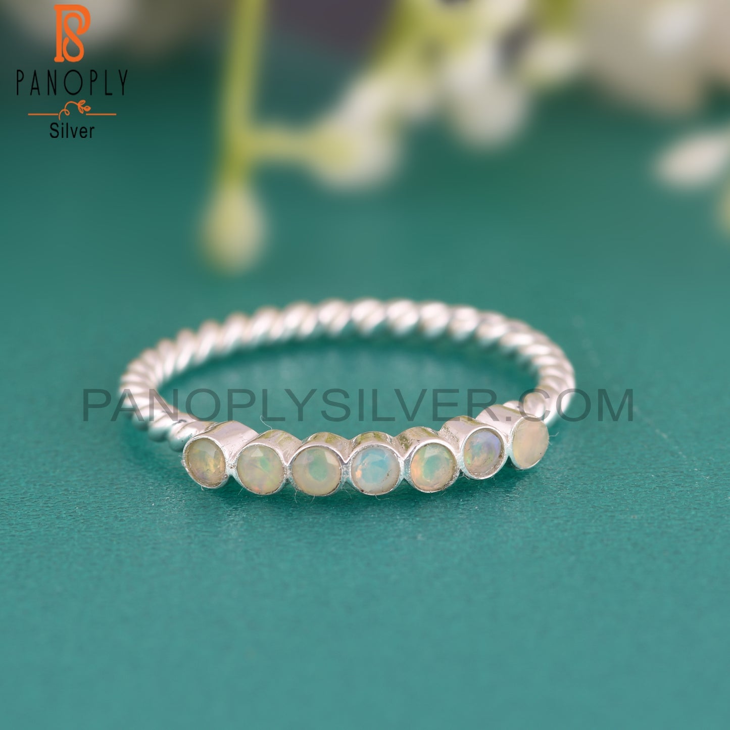 Ethiopian Opal Casual 925 Sterling Silver Ring