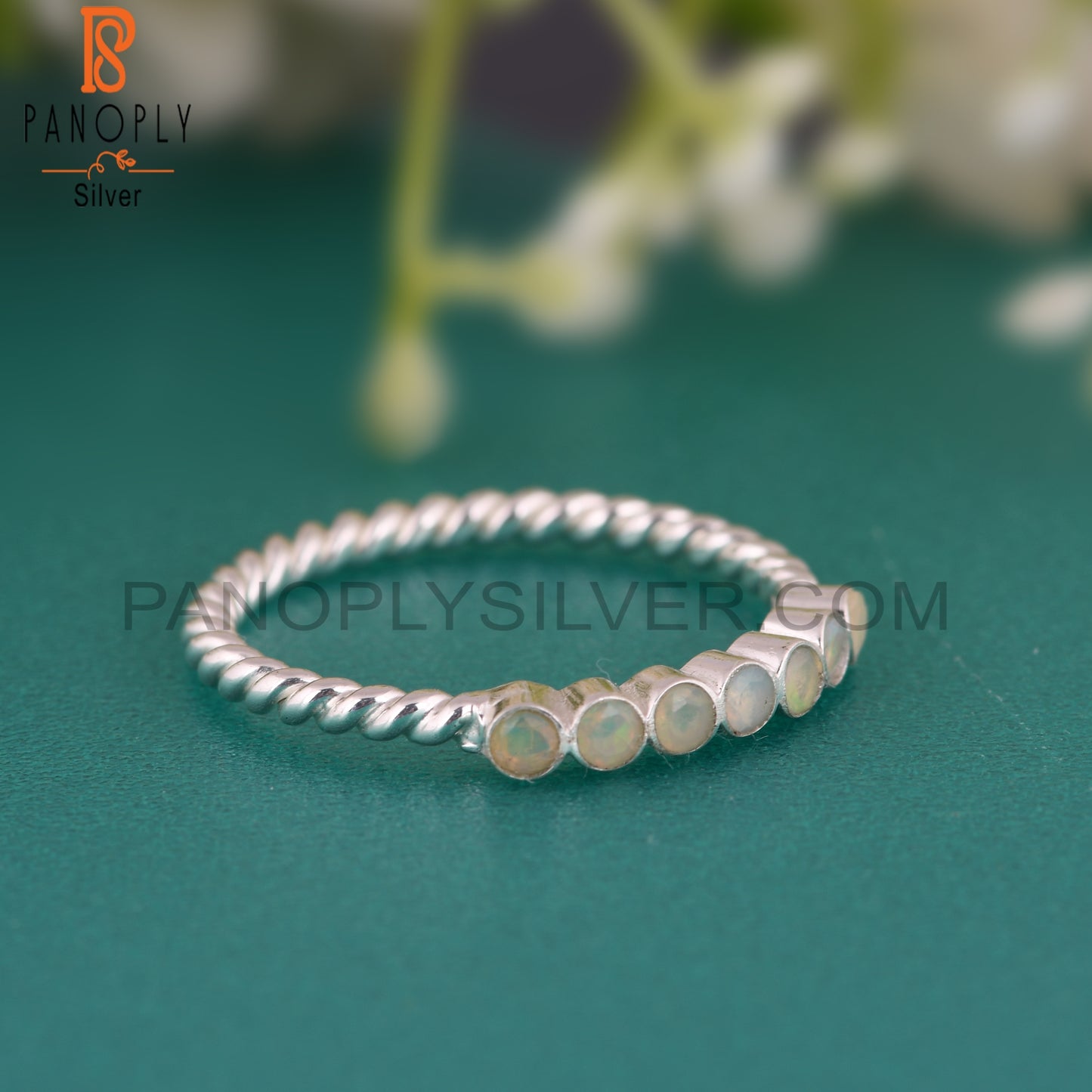 Ethiopian Opal Casual 925 Sterling Silver Ring