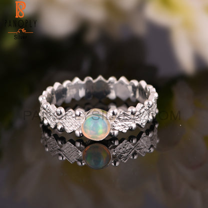 Small Ethiopian Opal 925 Sterling Silver Ring