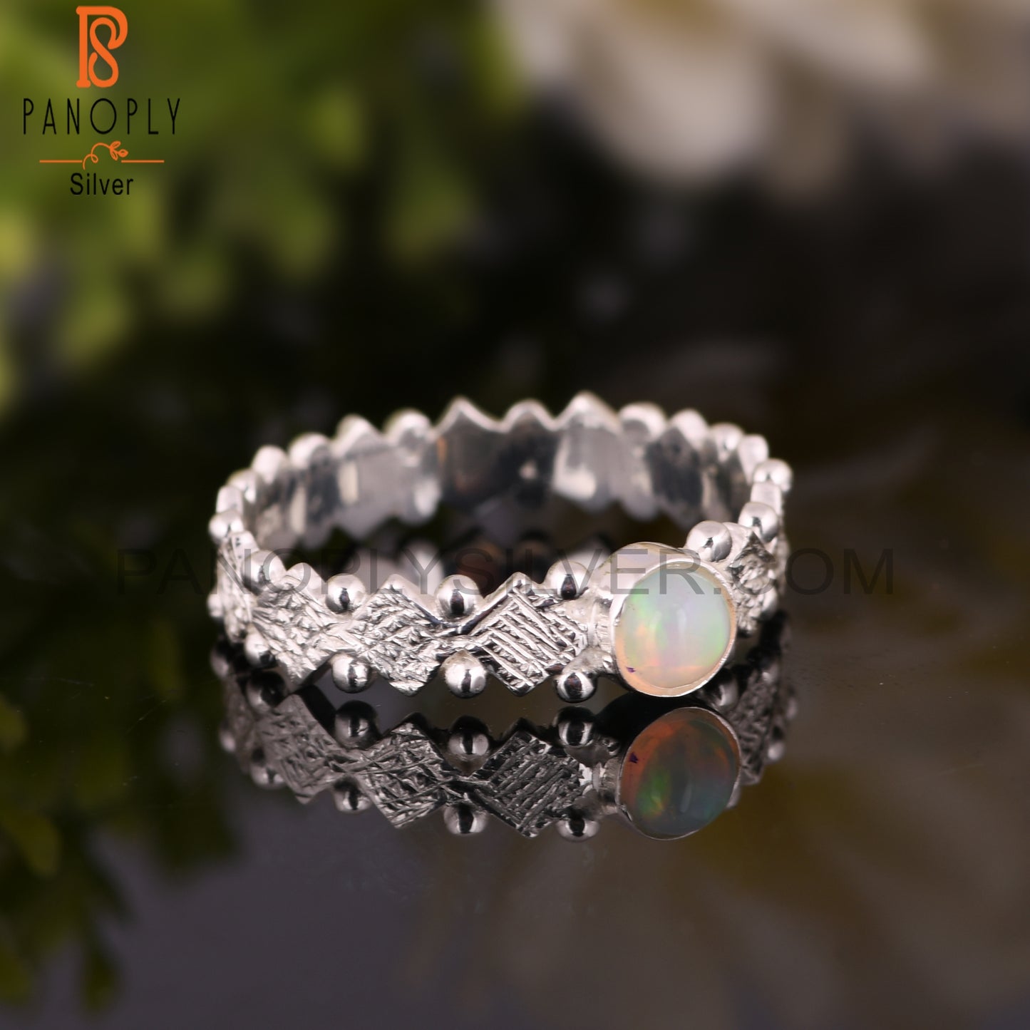 Small Ethiopian Opal 925 Sterling Silver Ring