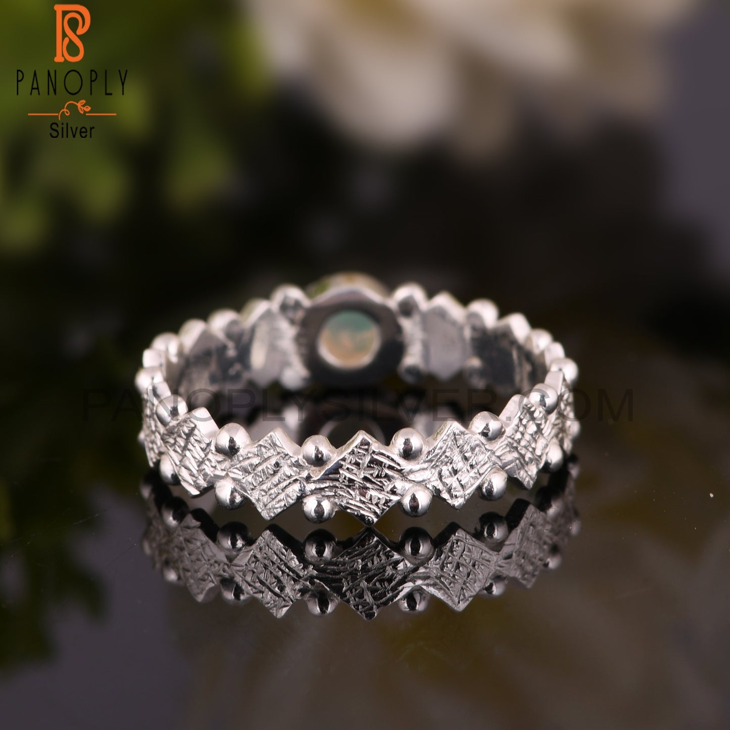 Small Ethiopian Opal 925 Sterling Silver Ring