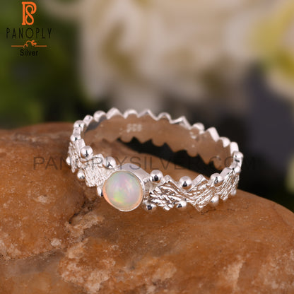 Small Ethiopian Opal 925 Sterling Silver Ring