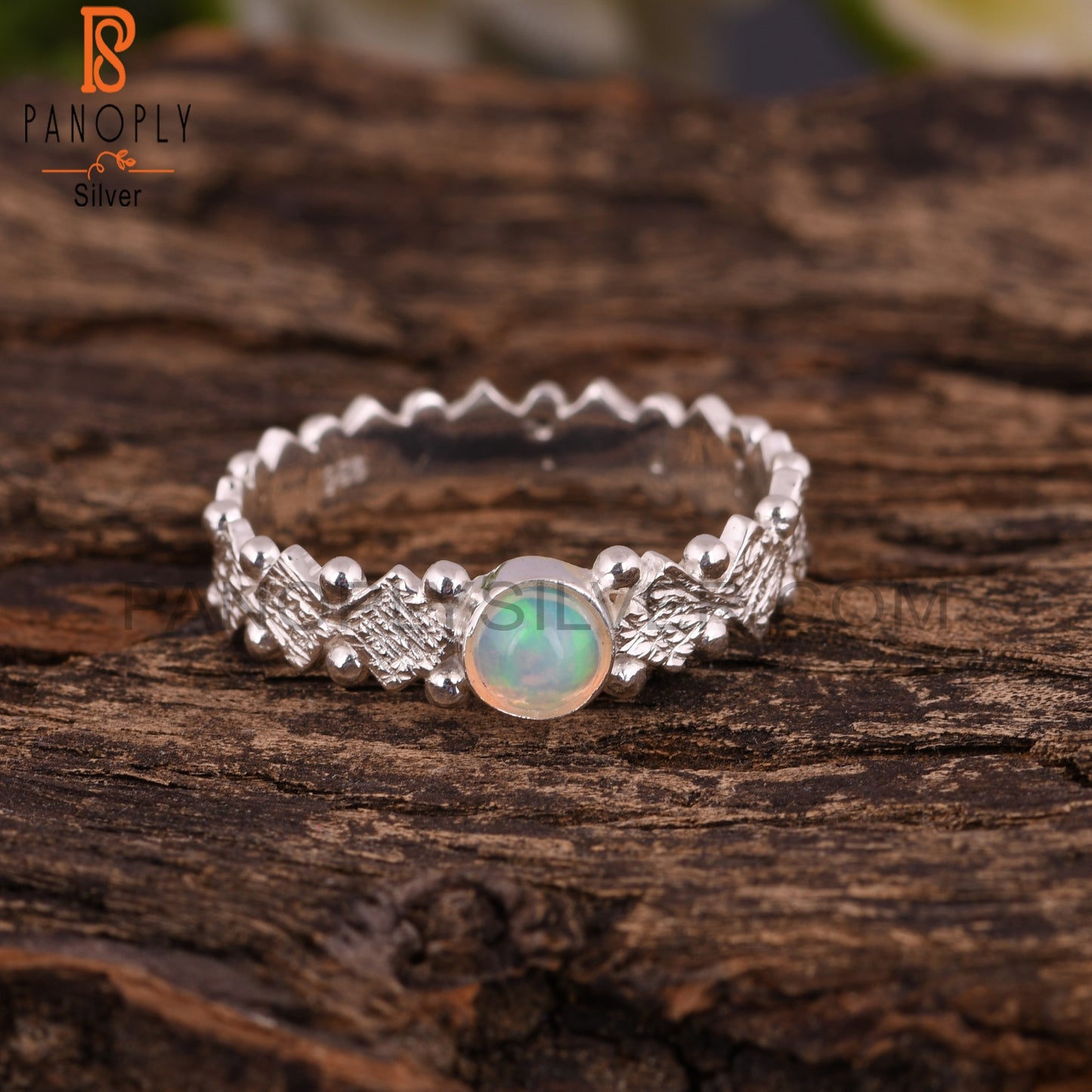 Small Ethiopian Opal 925 Sterling Silver Ring