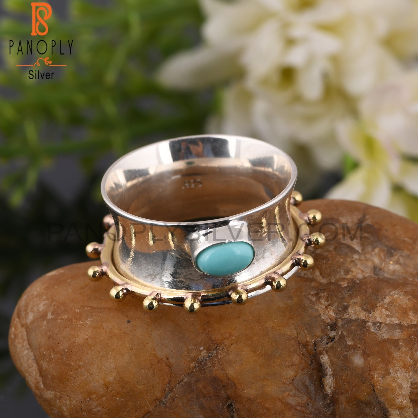 Arizona Turquoise Oval Shape 925 Sterling Silver Ring
