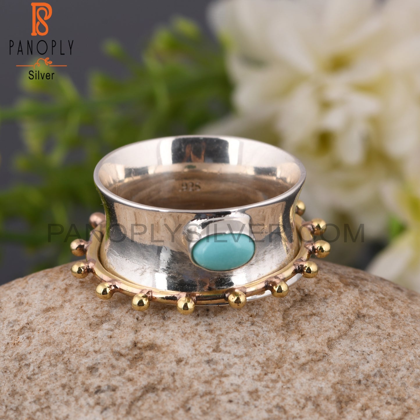 Arizona Turquoise Oval Shape 925 Sterling Silver Ring
