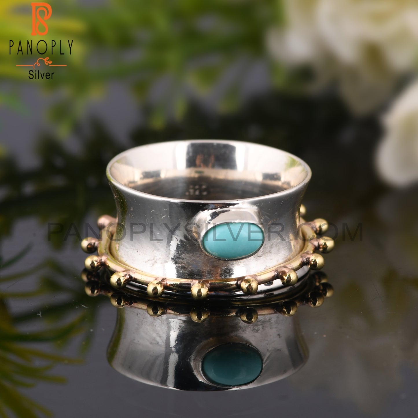 Arizona Turquoise Oval Shape 925 Sterling Silver Ring