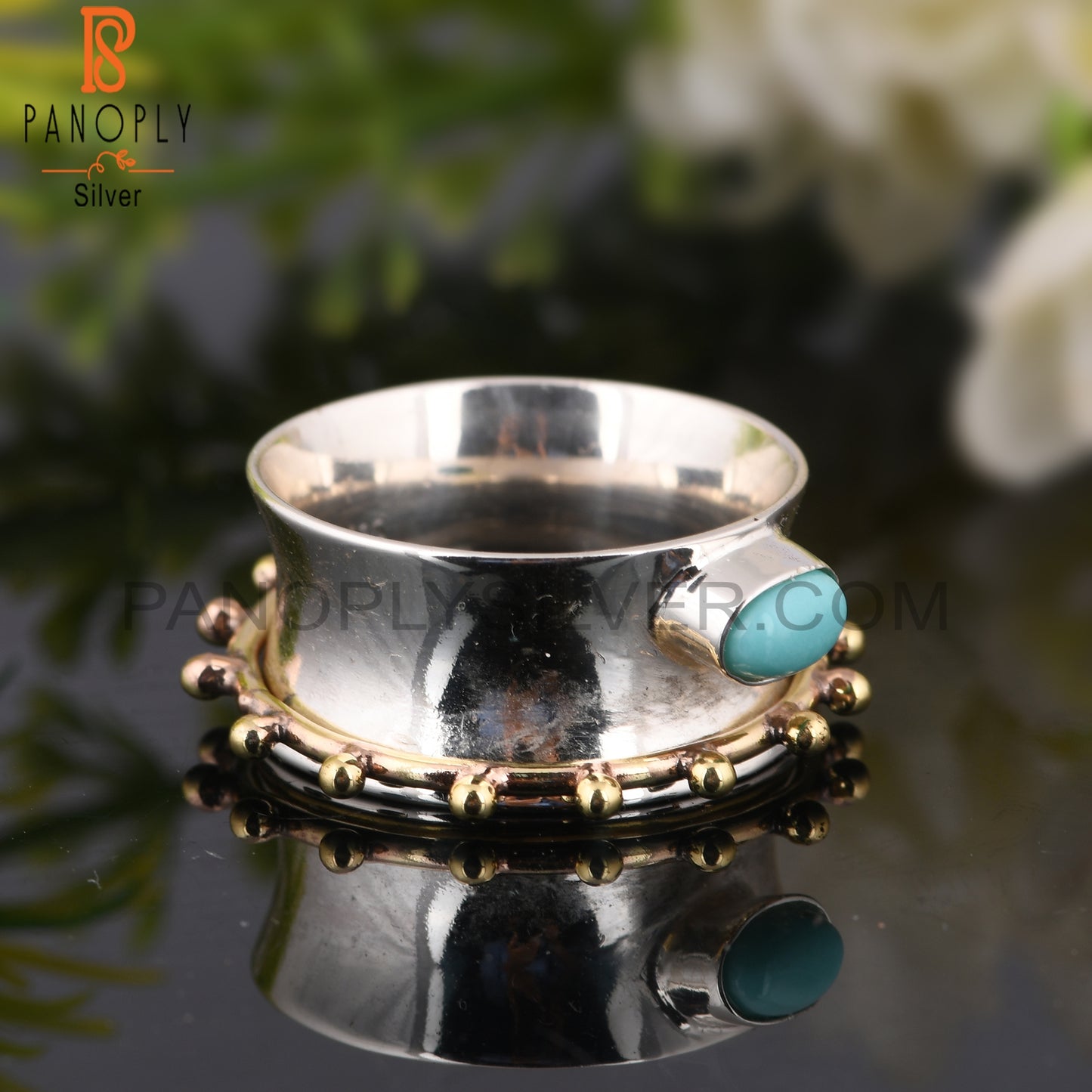 Arizona Turquoise Oval Shape 925 Sterling Silver Ring