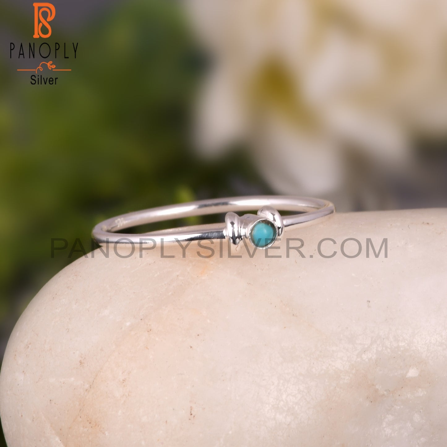 Arizona Turquoise 925 Silver Hypoallergenic Simple Cute Ring