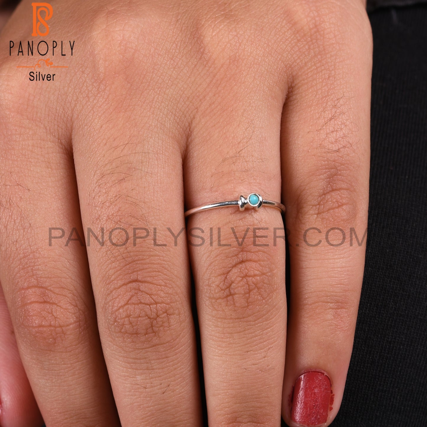 Arizona Turquoise 925 Silver Hypoallergenic Simple Cute Ring