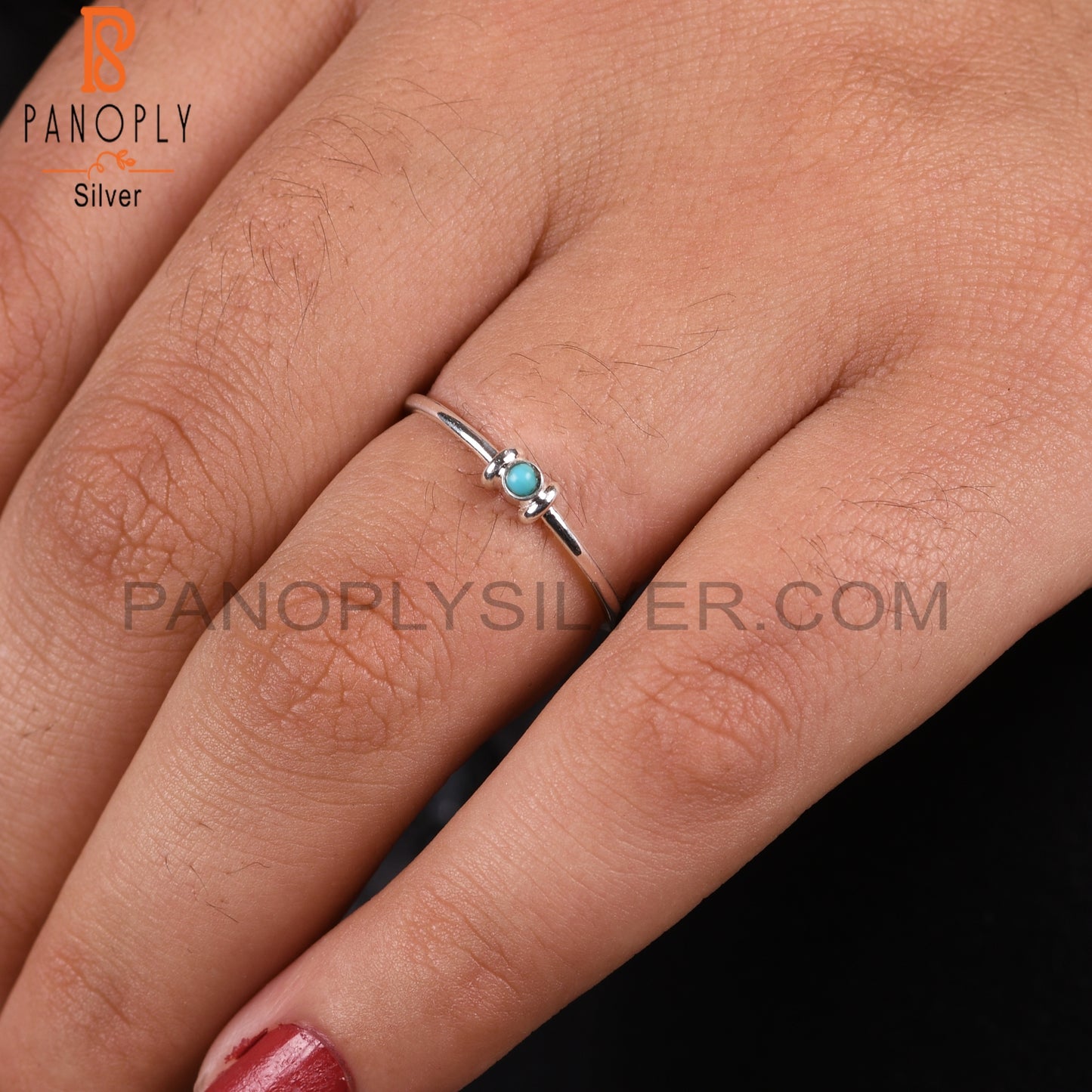 Arizona Turquoise 925 Silver Hypoallergenic Simple Cute Ring