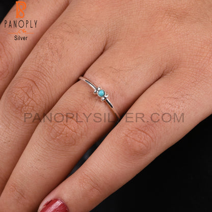 Arizona Turquoise 925 Silver Hypoallergenic Simple Cute Ring