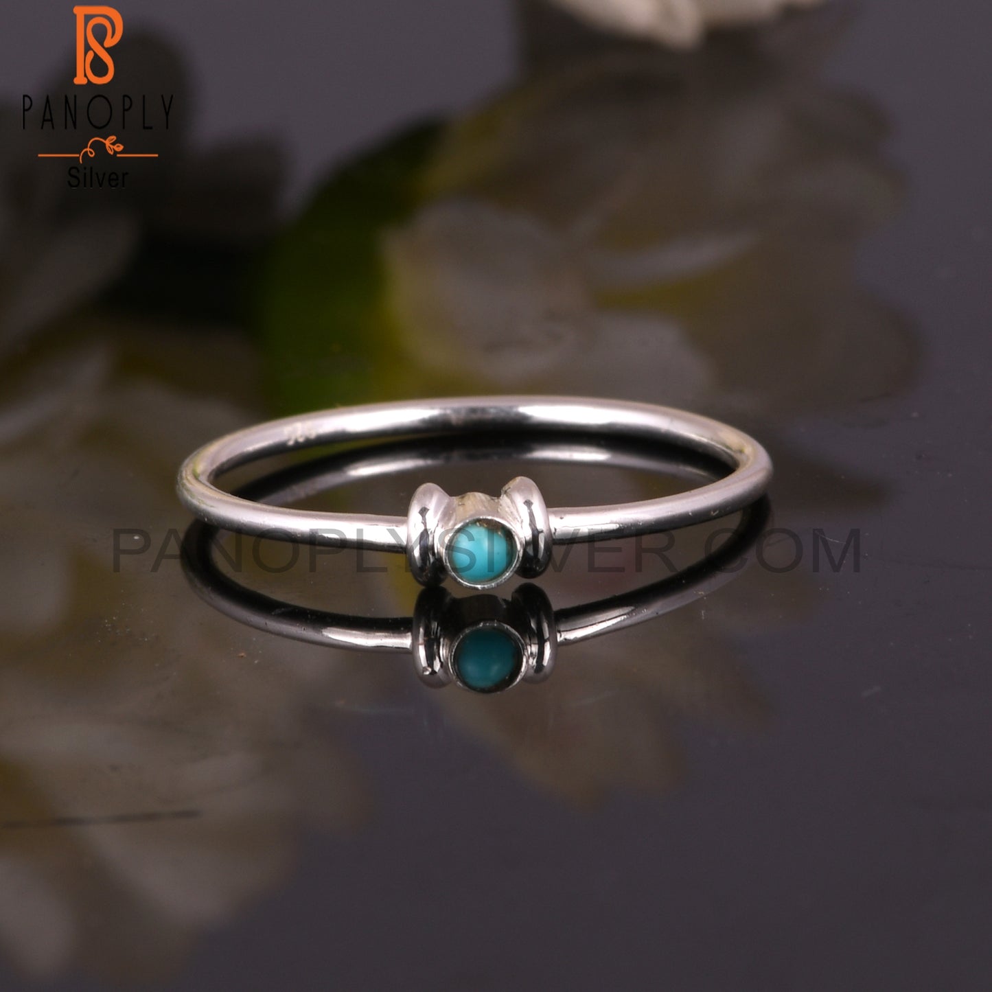 Arizona Turquoise 925 Silver Hypoallergenic Simple Cute Ring