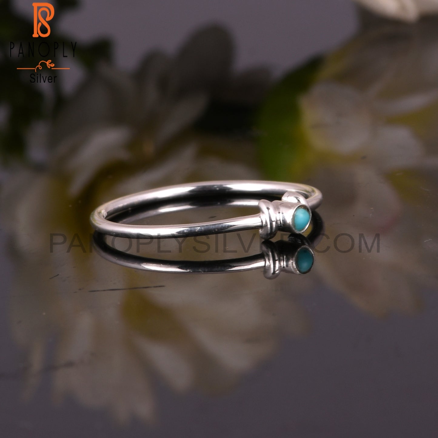 Arizona Turquoise 925 Silver Hypoallergenic Simple Cute Ring