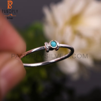 Arizona Turquoise 925 Silver Hypoallergenic Simple Cute Ring