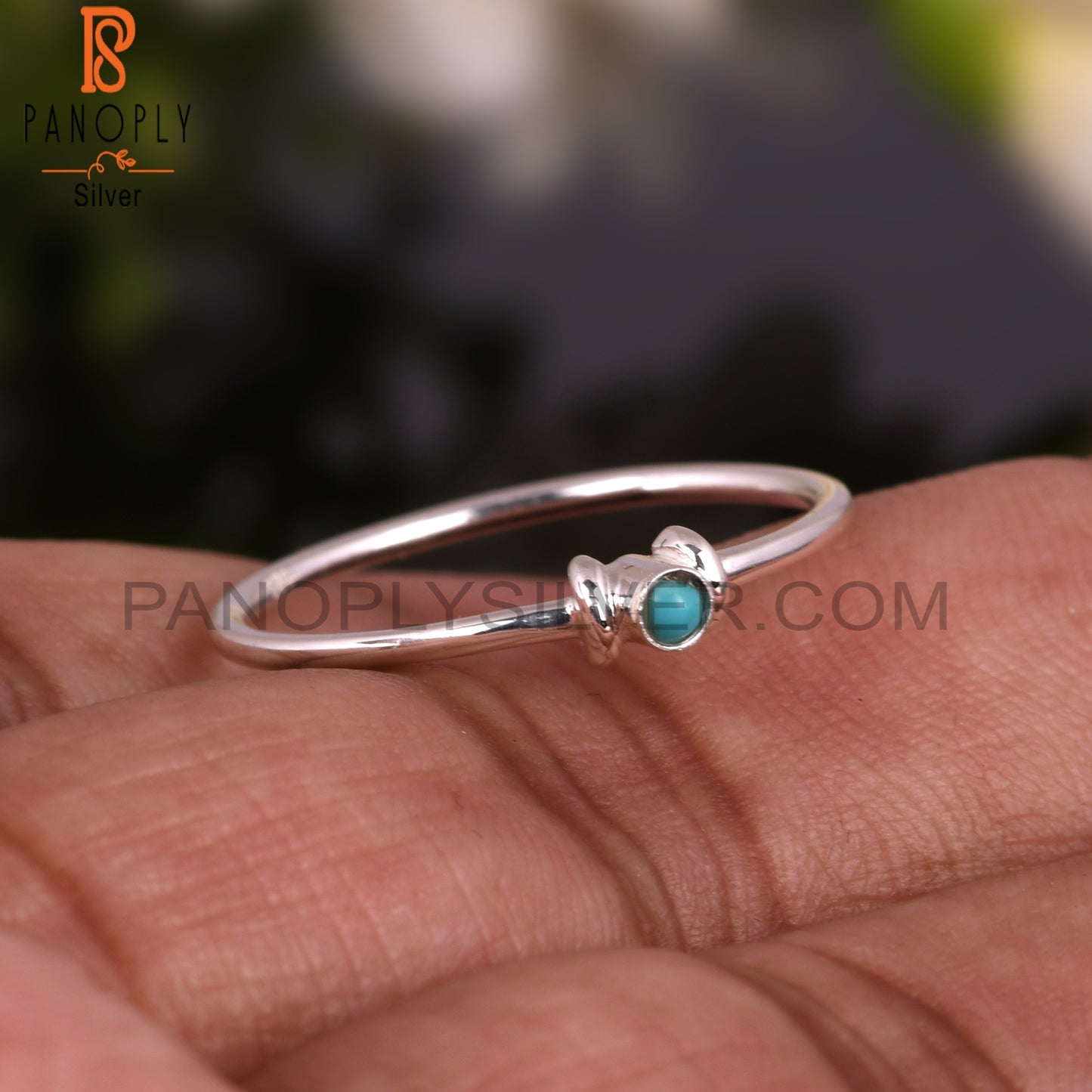 Arizona Turquoise 925 Silver Hypoallergenic Simple Cute Ring