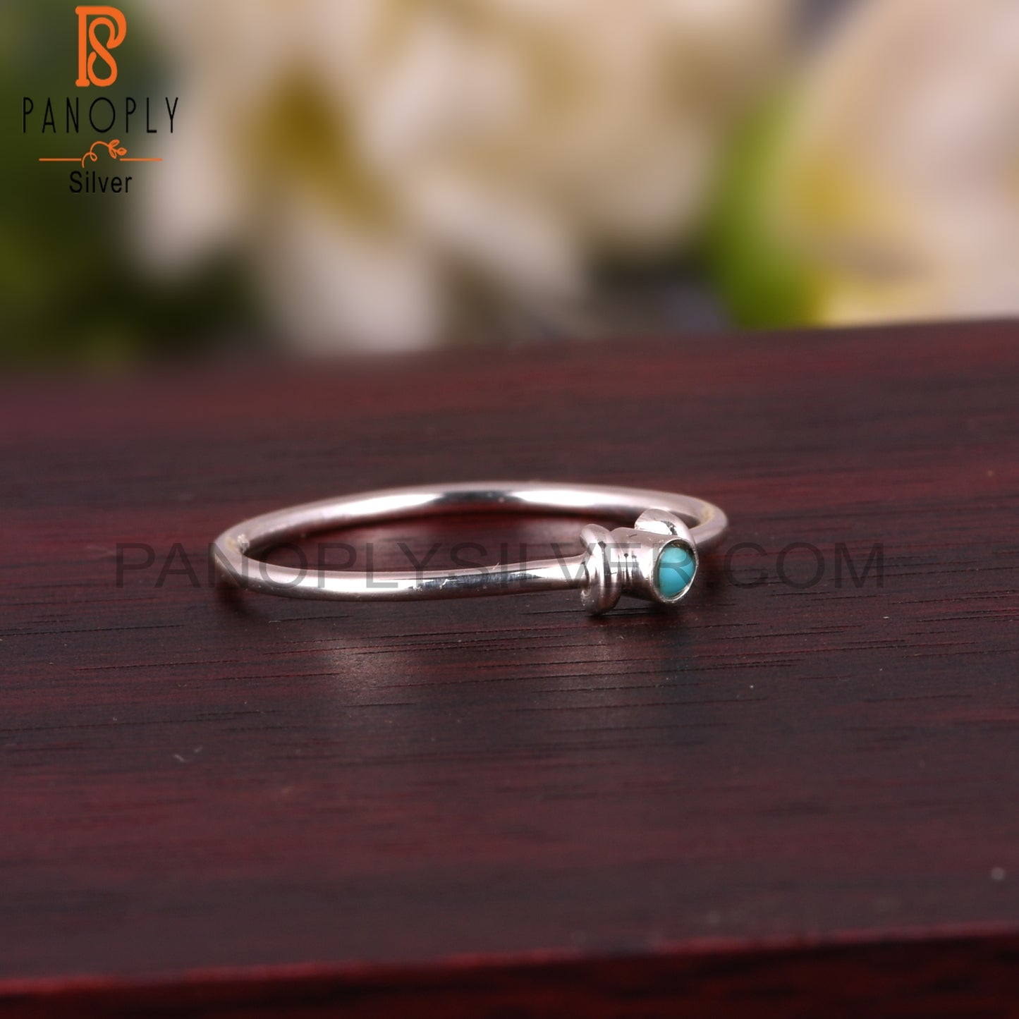 Arizona Turquoise 925 Silver Hypoallergenic Simple Cute Ring