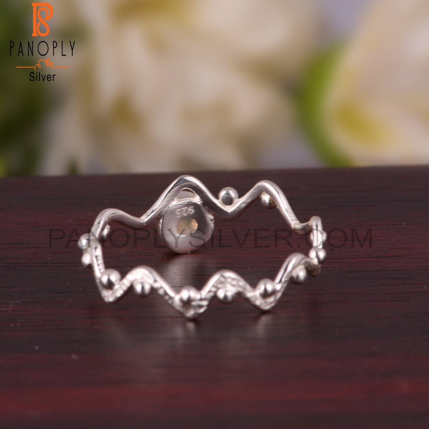 Zig Zag Ethiopian Opal 925 Sterling Silver Ring