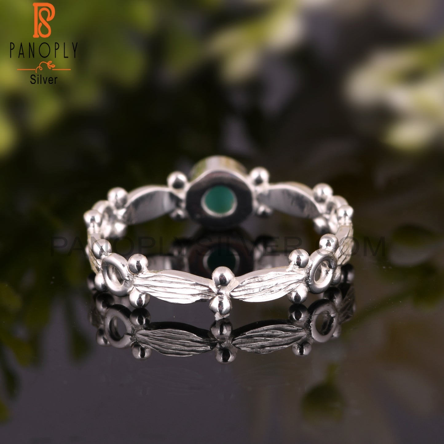 Arizona Turquoise Round Shape 925 Sterling Silver Twist Ring