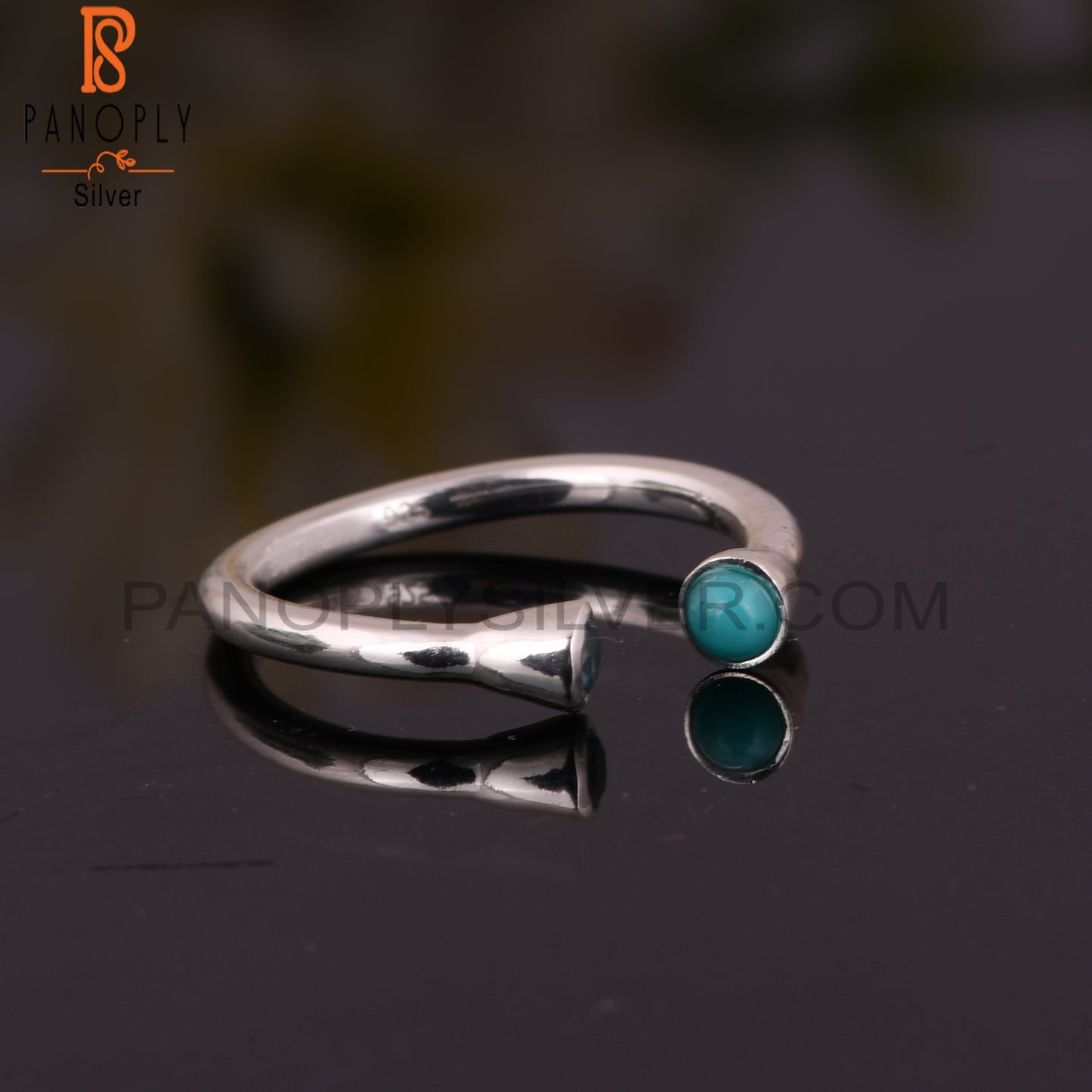 925 Sterling Silver Arizona Turquoise & Blue Topaz Ring