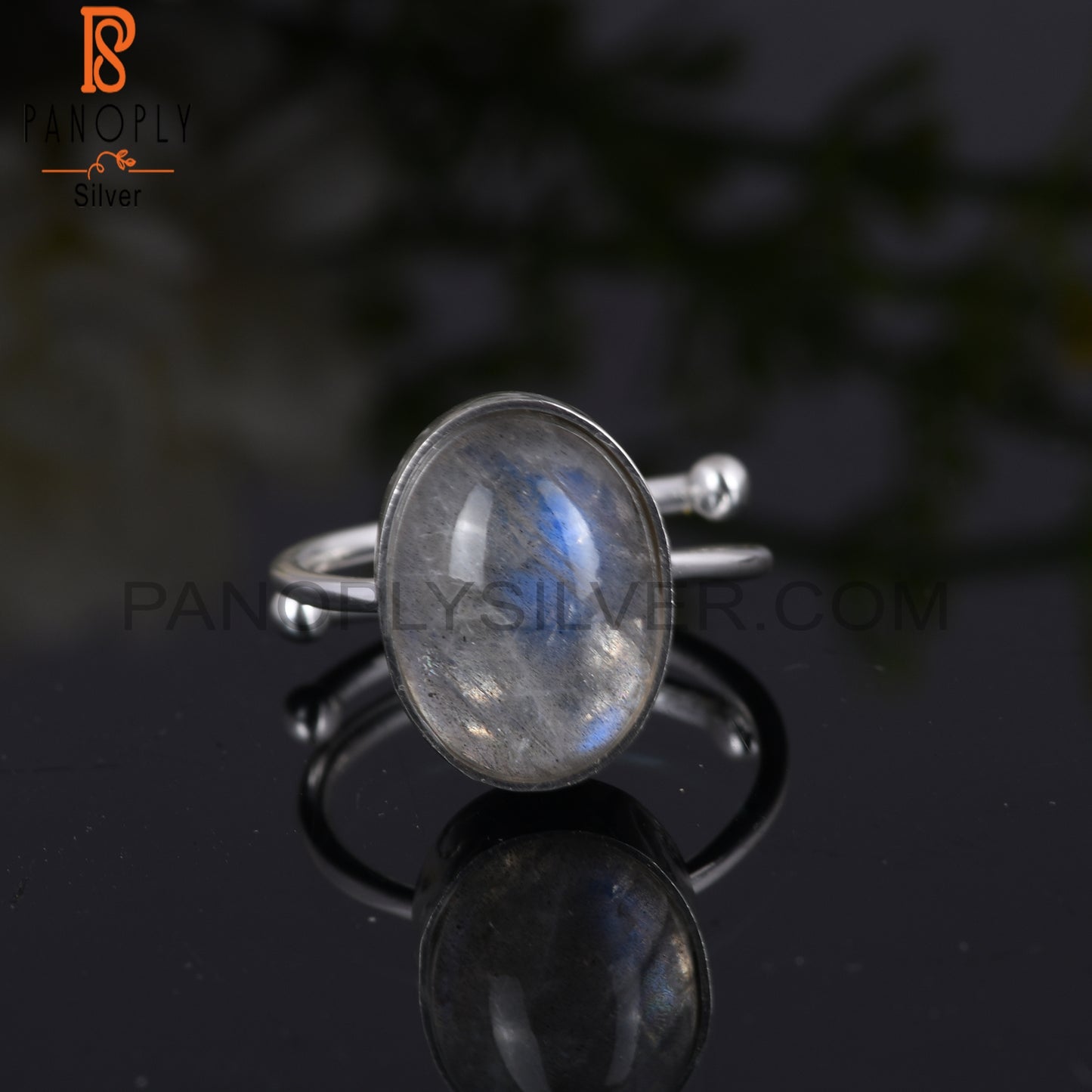 Doublet Sunstone Crystal Oval 925 Sterling Silver Ring