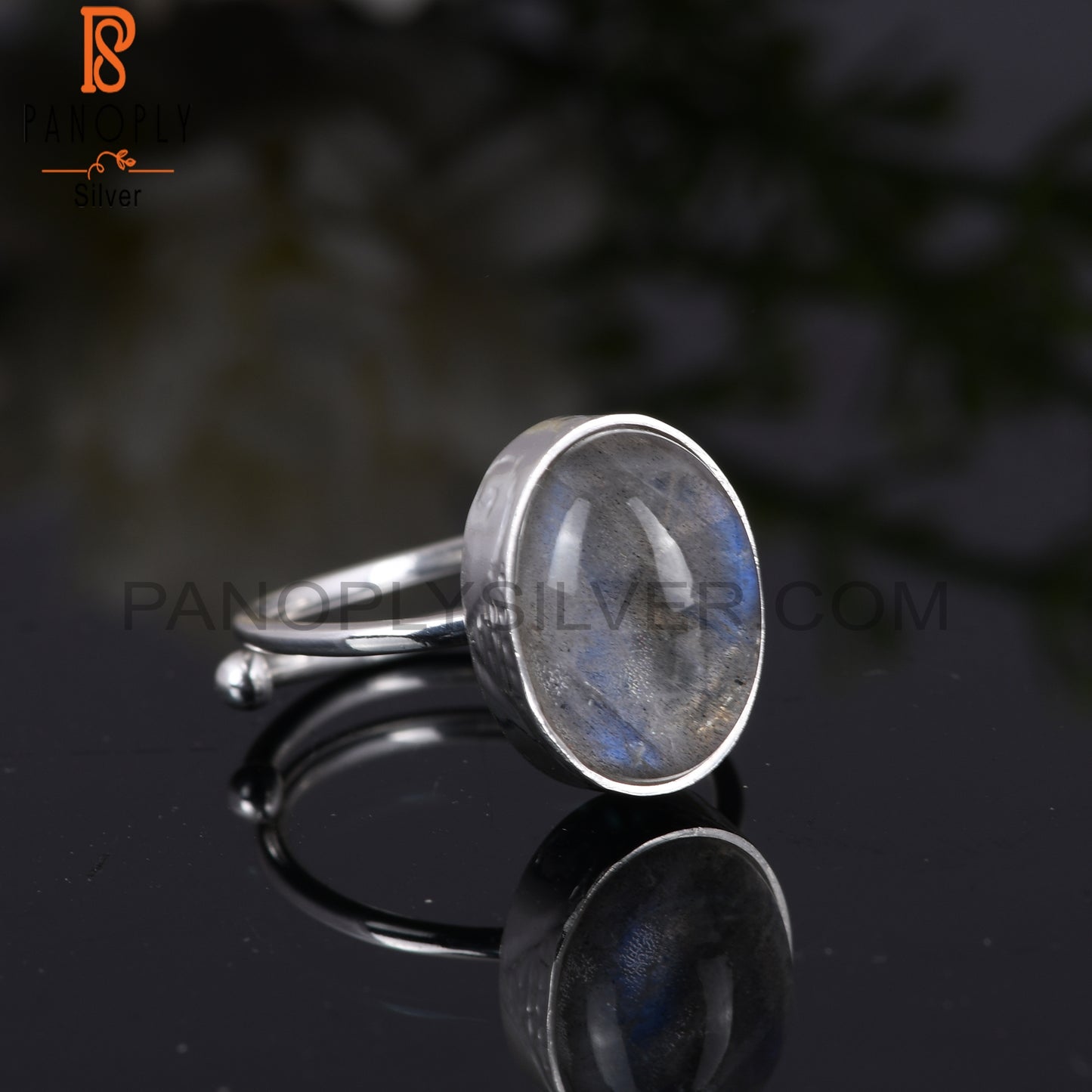Doublet Sunstone Crystal Oval 925 Sterling Silver Ring
