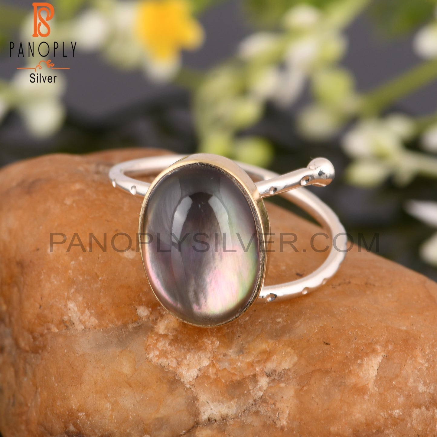 Labradorite Doublet Crystal 925 Sterling Silver Ring