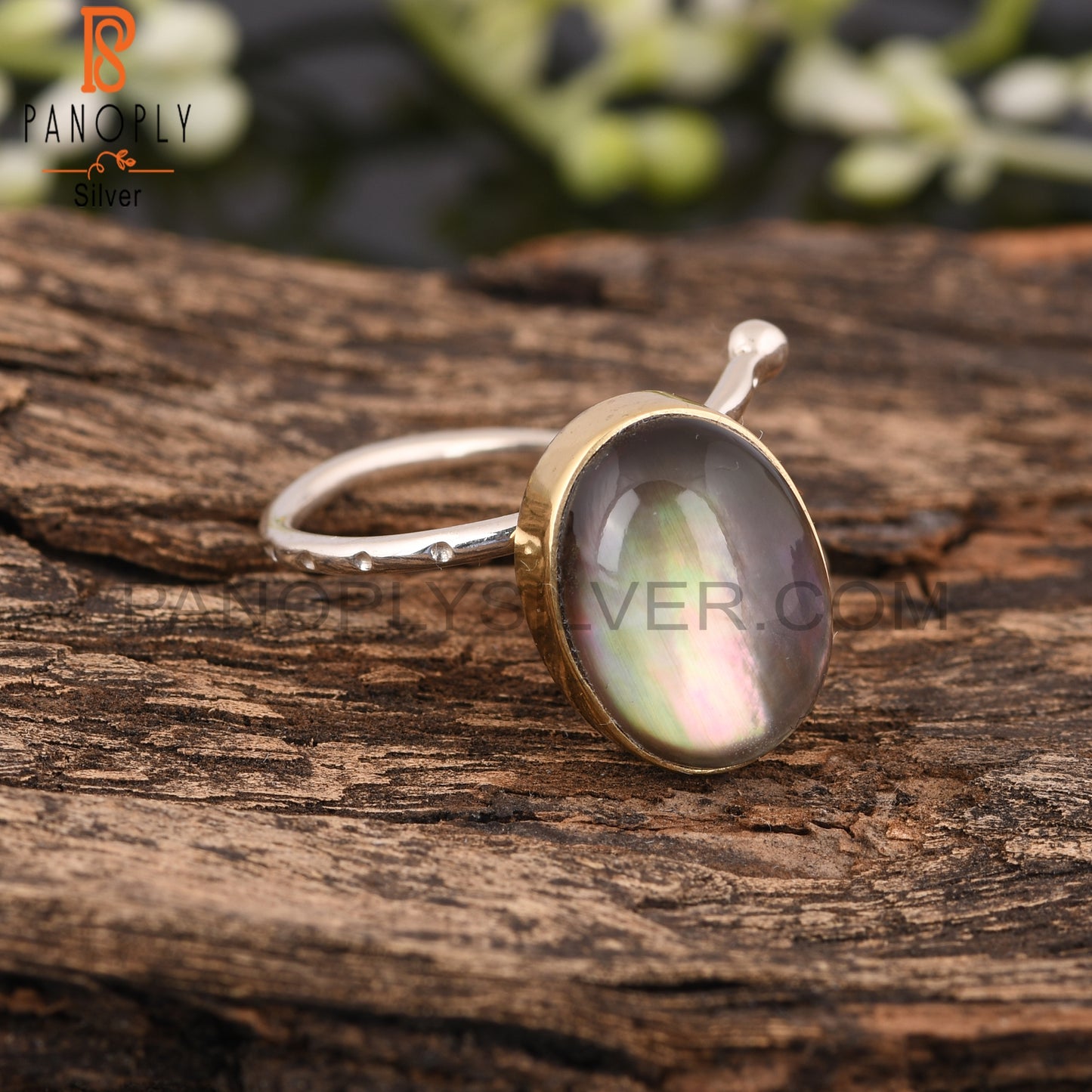 Labradorite Doublet Crystal 925 Sterling Silver Ring