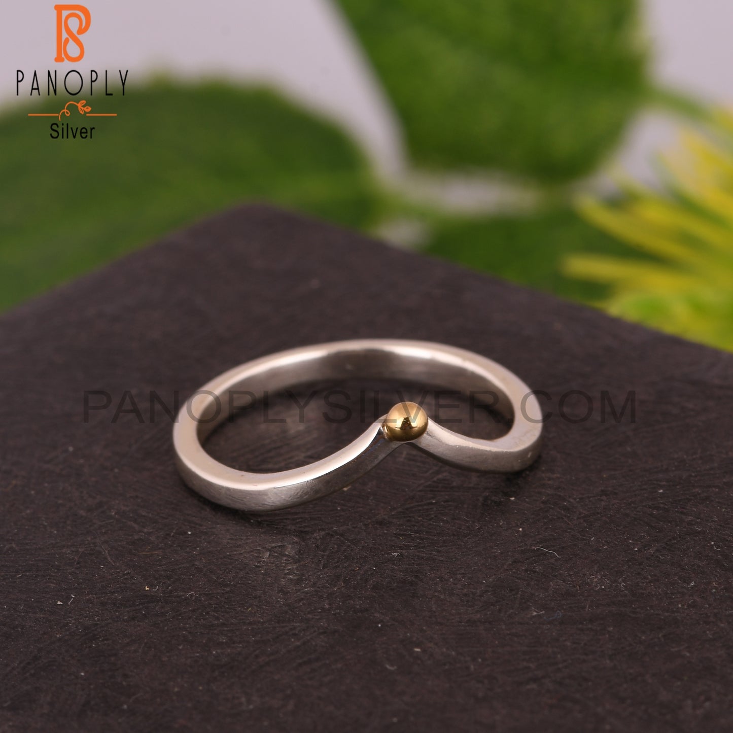 Handmade 925 Sterling Silver Chevron Stackable Ring