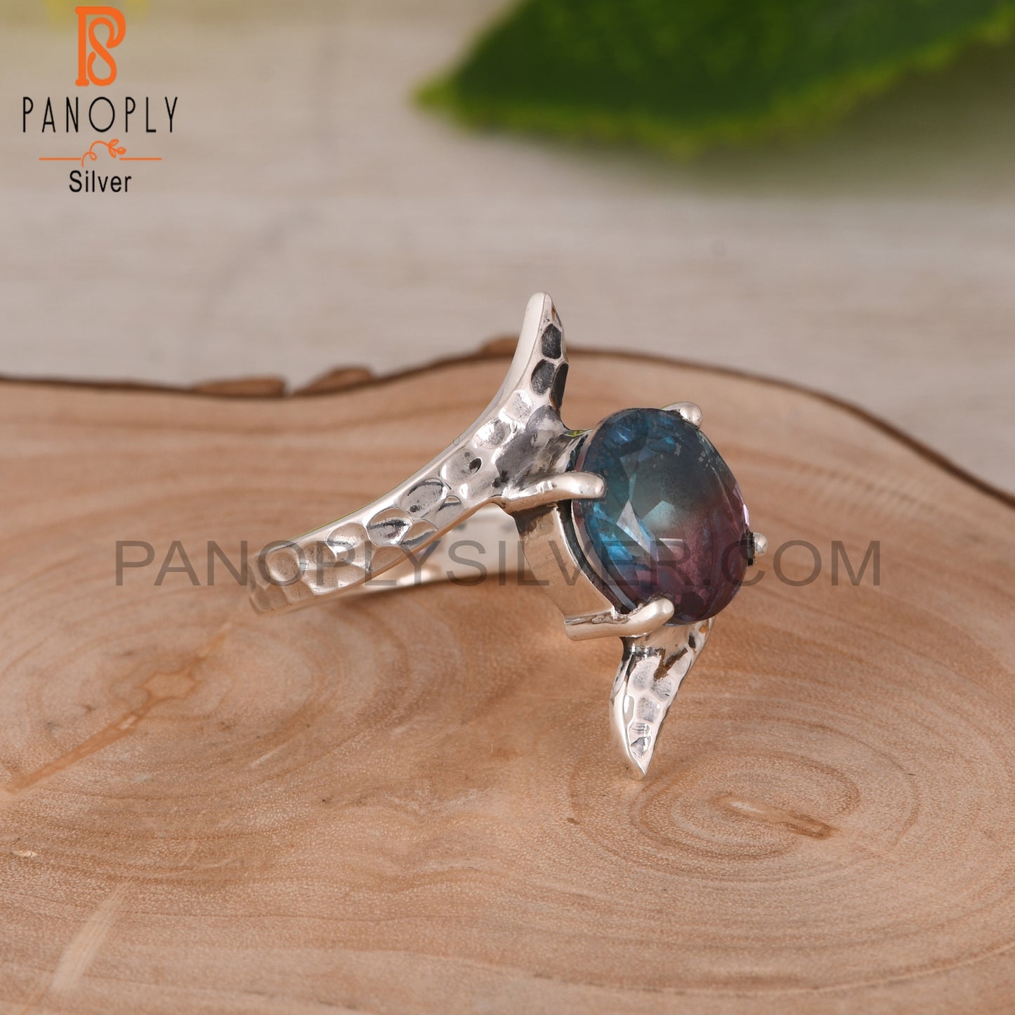 Bio Alexandrite Doublet Quartz 925 Sterling Silver Ring
