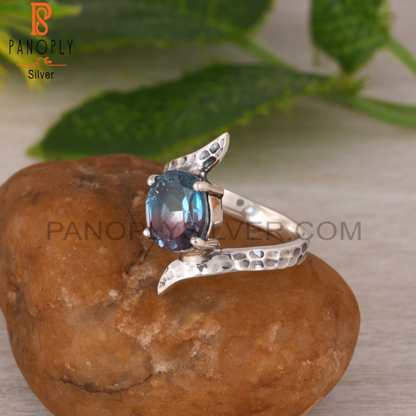 Bio Alexandrite Doublet Quartz 925 Sterling Silver Ring