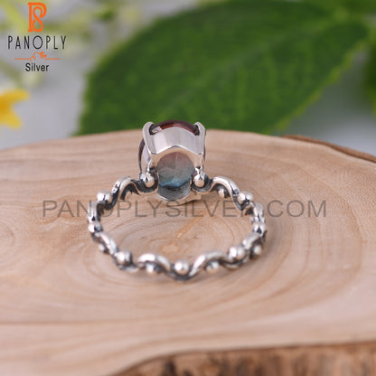 Bio Alexandrite Doublet Quartz Silver Ring