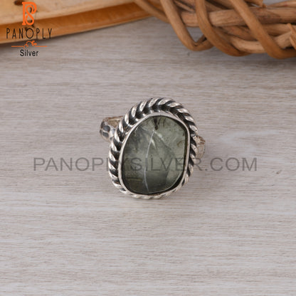 Fluorite Rough 925 Sterling Silver Ring