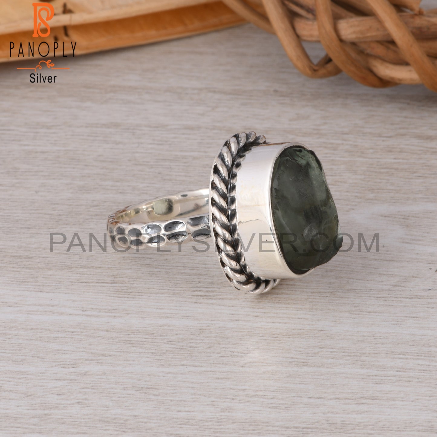 Fluorite Rough 925 Sterling Silver Ring