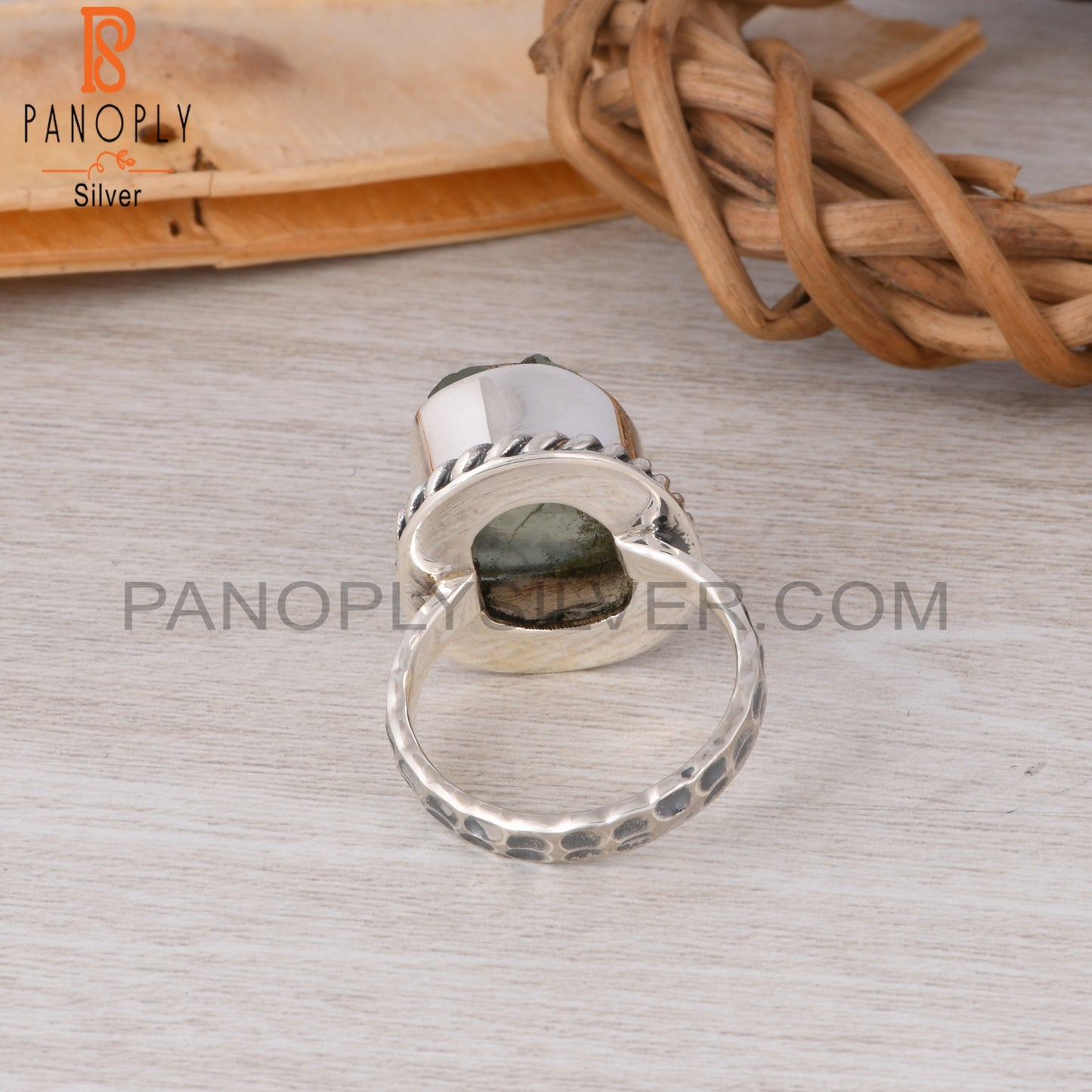 Fluorite Rough 925 Sterling Silver Ring