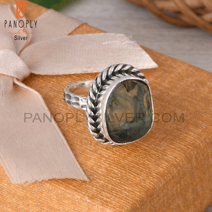 Fluorite Rough 925 Sterling Silver Ring