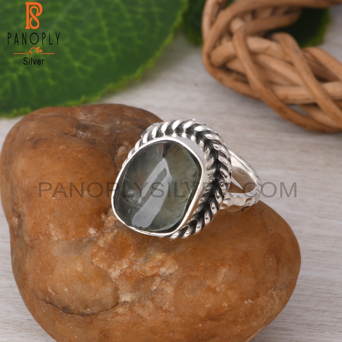 Fluorite Rough 925 Sterling Silver Ring