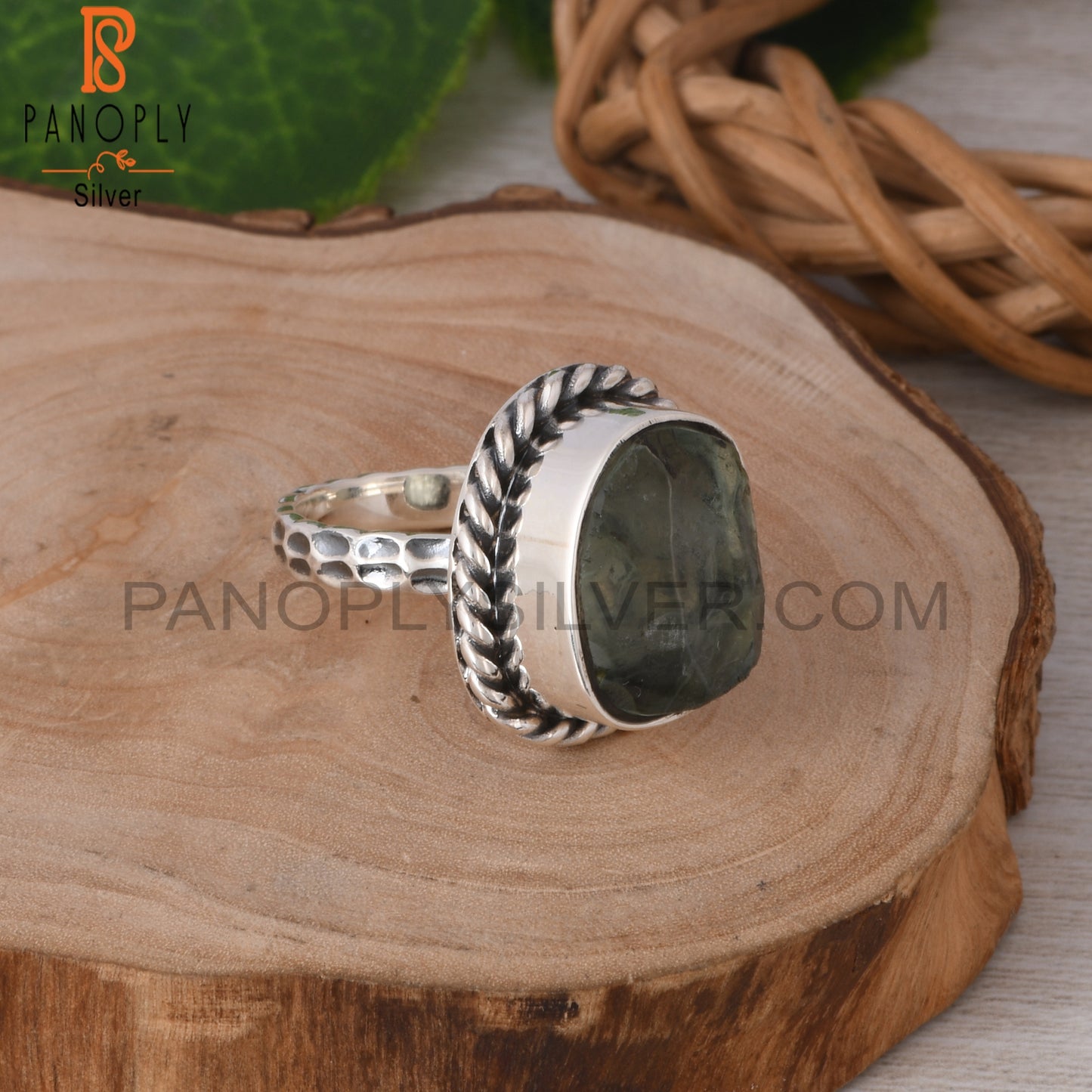Fluorite Rough 925 Sterling Silver Ring