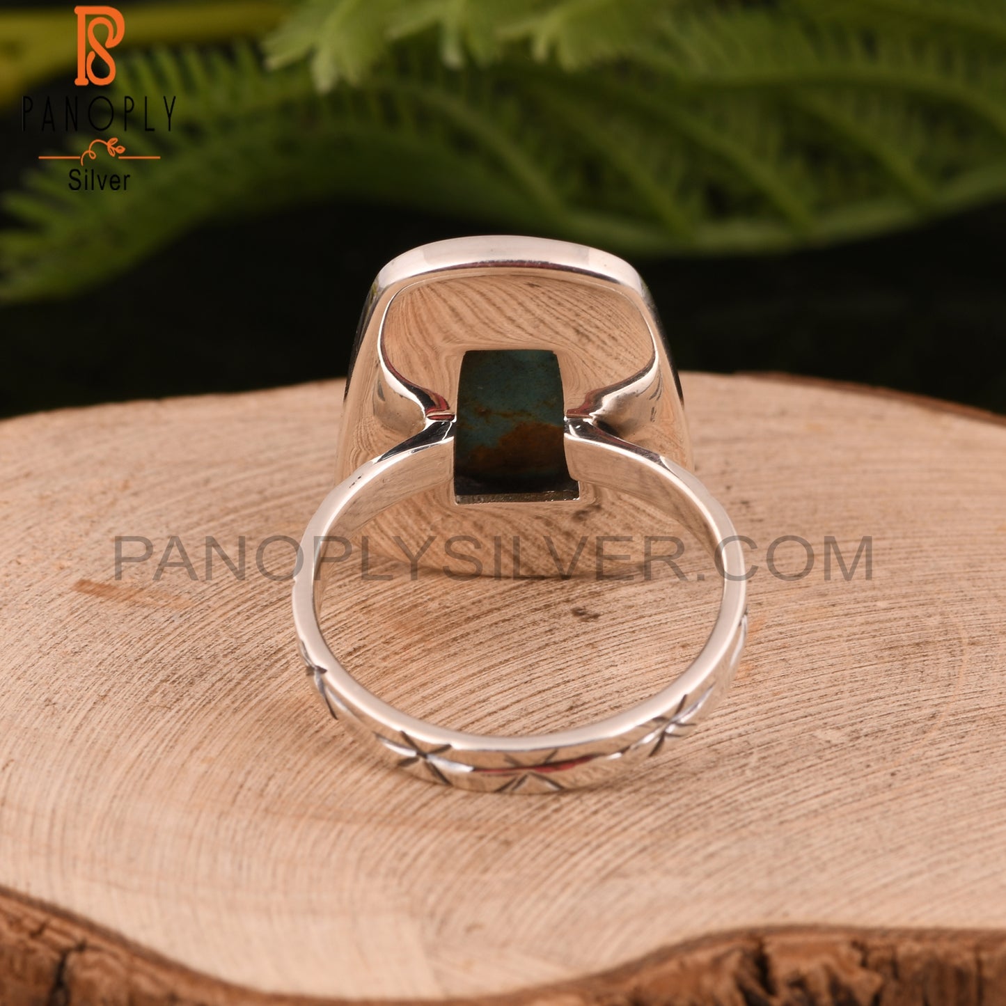 Kingman Turquoise Taper Shape 925 Silver Ring