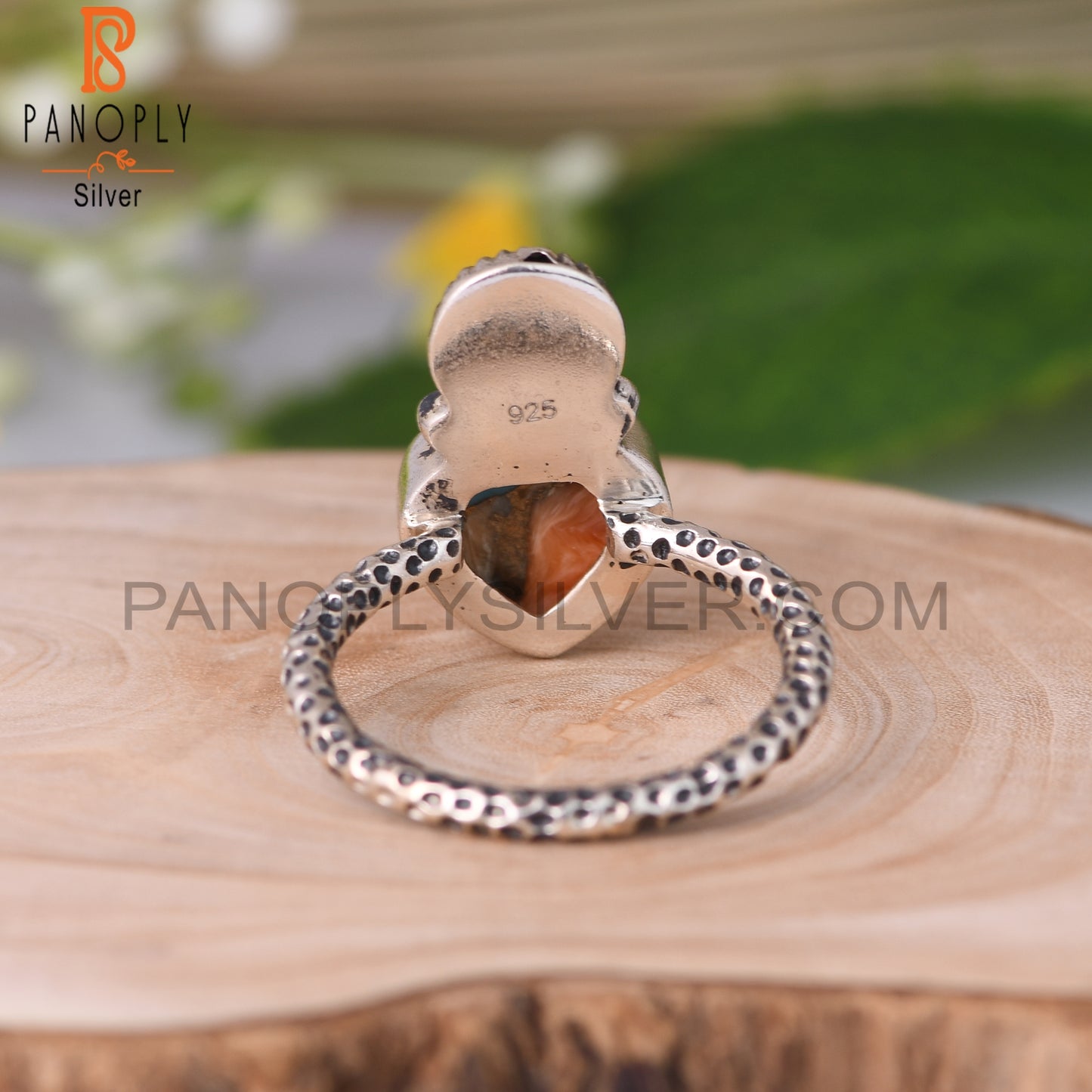 925 Sterling Silver Mojave Copper Oyster Turquoise Ring